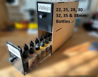 Model Paint Storage Drawers 22-38mm - Laser cut, dxf, svg