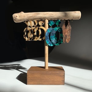 driftwood earring stand