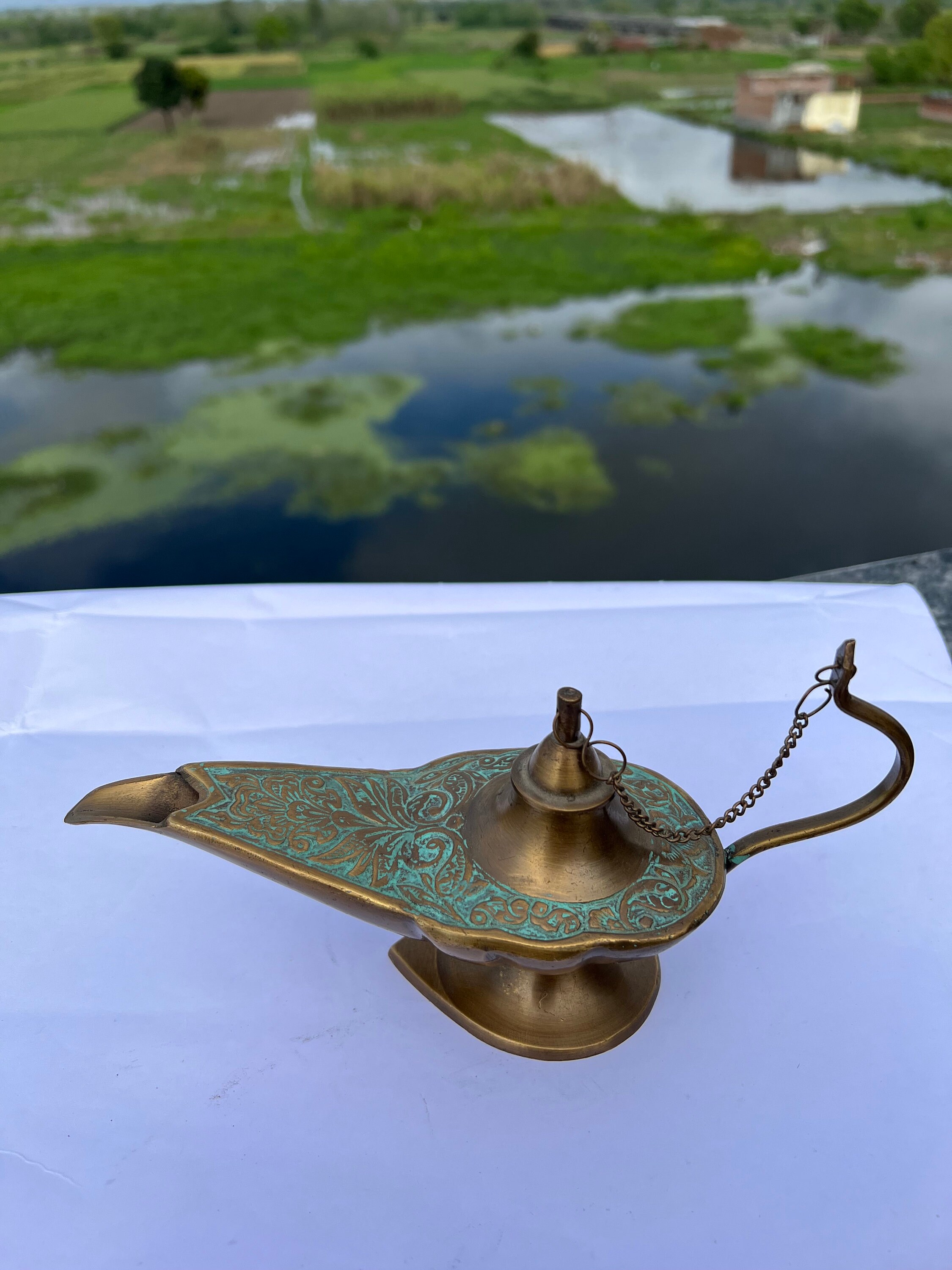 Brass Aladdin Lamp Genie Oil Lamps Brass Genie Oil Lamp Etsy