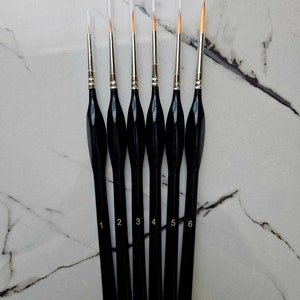 6 pc Nylon fine detail brushes for perfect swooshes image 4