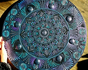 24" Transcendent Mandala on Wood
