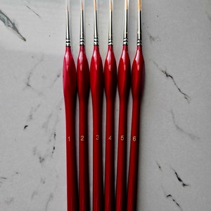 6 pc Nylon fine detail brushes for perfect swooshes image 8