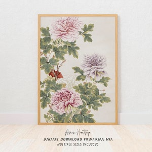 Heavenly Fragrance Flowers | Tung Kao | Ancient Wall Art Lover Gift | Chinese Printable Digital Download Asian Oriental Antique Print | 344