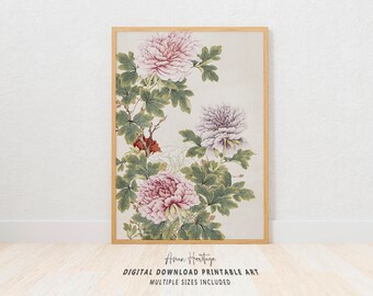 Heavenly Fragrance Flowers, Tung Kao Ancient Wall Art Lover Gift For Family Roses Painting Living Room Decor Inspirations for home | 344