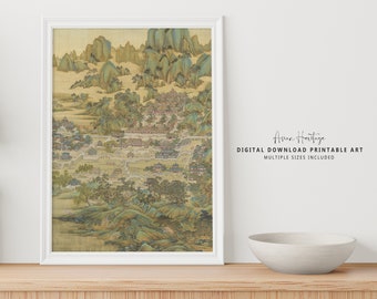 Old Summer Palace Chinese Ancient Wall Art | Vintage Decor Neutral Printable Download Asian Oriental Scenery Landscape Antique Print | 218