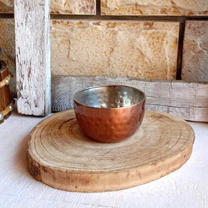 Retro copper bowl, small decorative copper bowl, rustic copper decor, copper kitchenware.