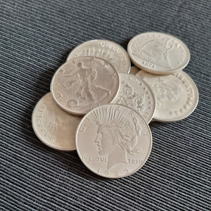 Replica One Dollar Coins, 8 US Dollar Set, Replica Coins, Dollar Collection.