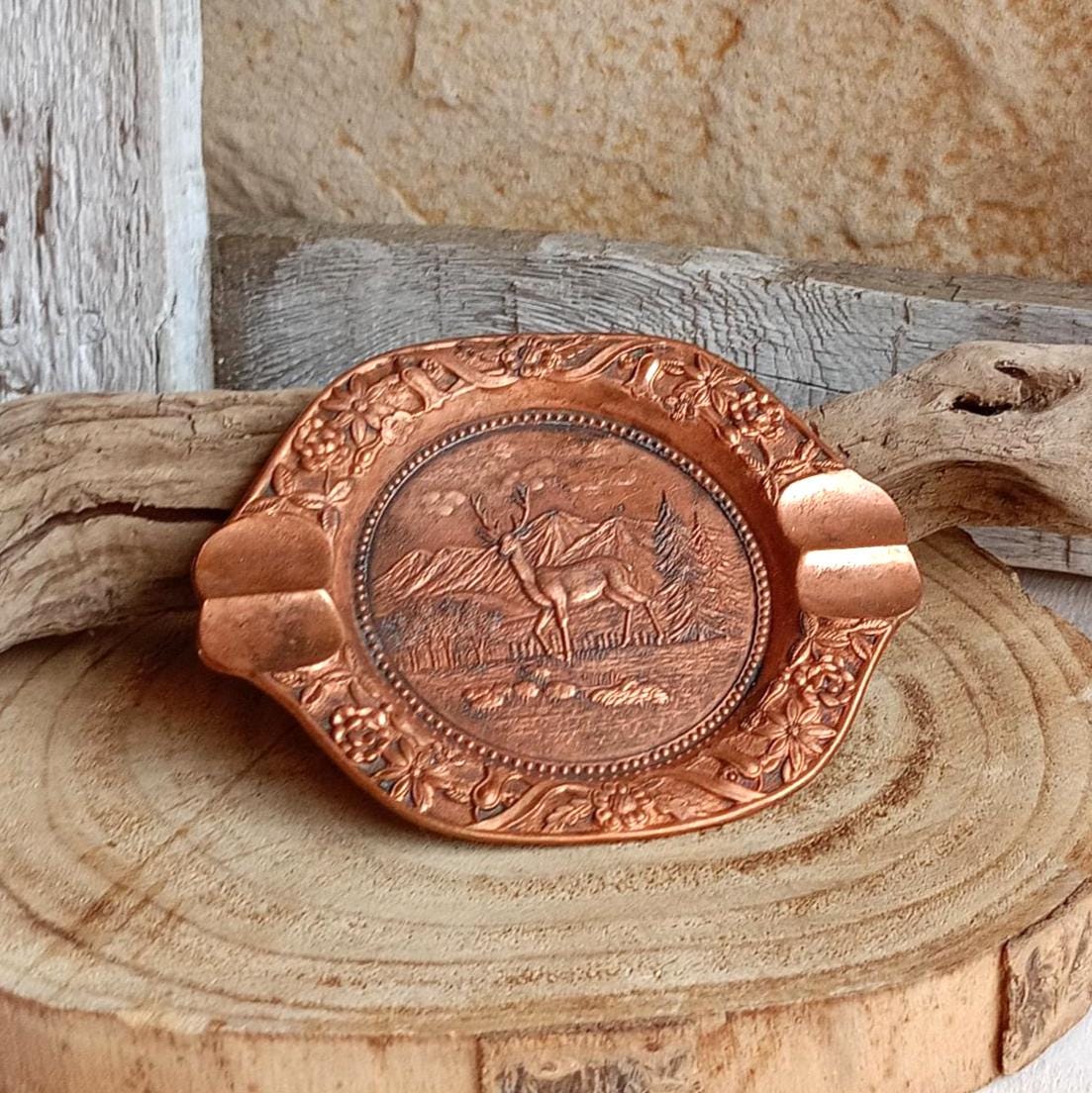 骨董品 銅 皿 灰皿 銅の灰皿 - Etsy 日本
