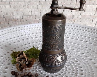 Retro Turkish Mill. Manual spice grinder. Kitchen mill.