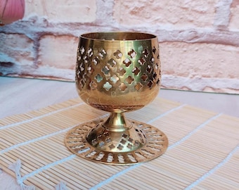 Vintage Brass Candle Holder, Candle Cup, Brass Candle Holder, Tea Light Holder, Brassware
