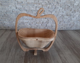 Fruit bowl. Bamboo stand. Collapsible fruit bowl. Candy bowl. Home decoration. Stylish decor for your table.