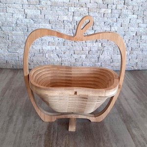 Fruit bowl. Bamboo stand. Collapsible fruit bowl. Candy bowl. Home decoration. Stylish decor for your table.