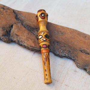 Vintage Women's Mouthpiece, Color Engraved Mouthpiece, Smoking Tip.
