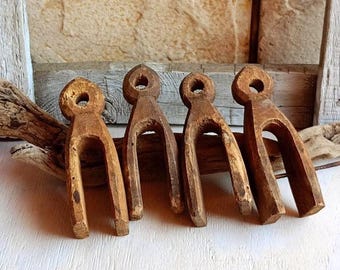 Wooden part of an antique loom, primitive wood for a loom.