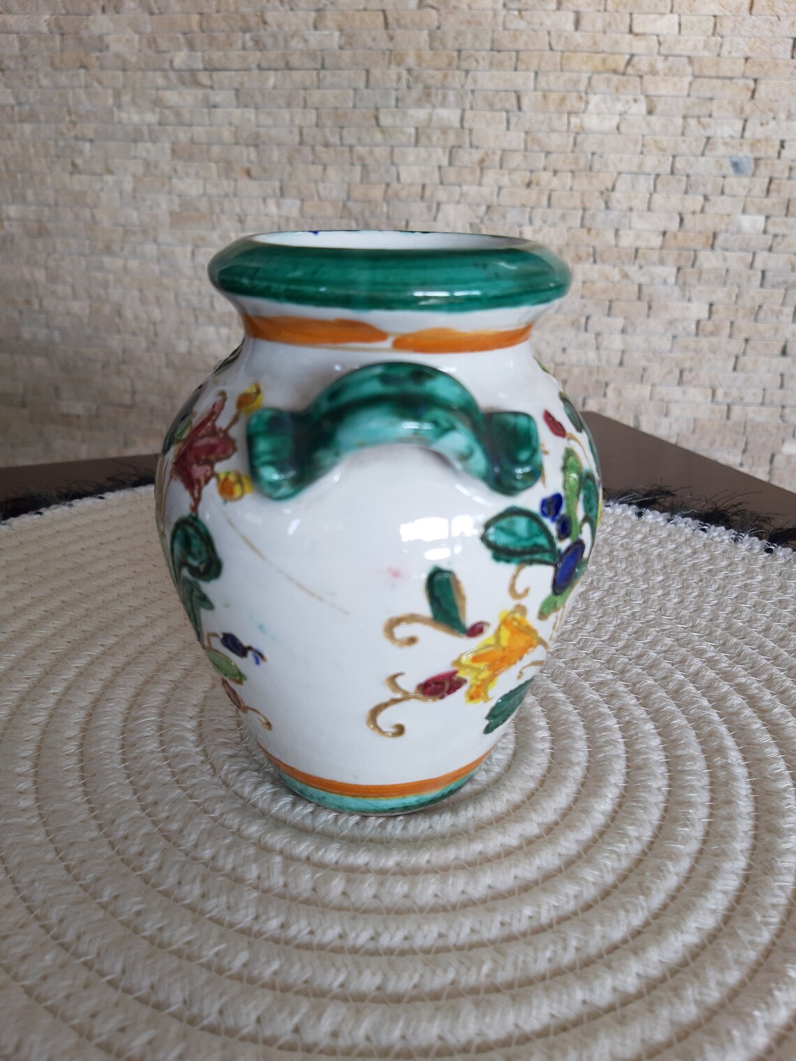 Vintage Ceramic Vase Flower Vase Hand Painted Vase Vintage - Etsy