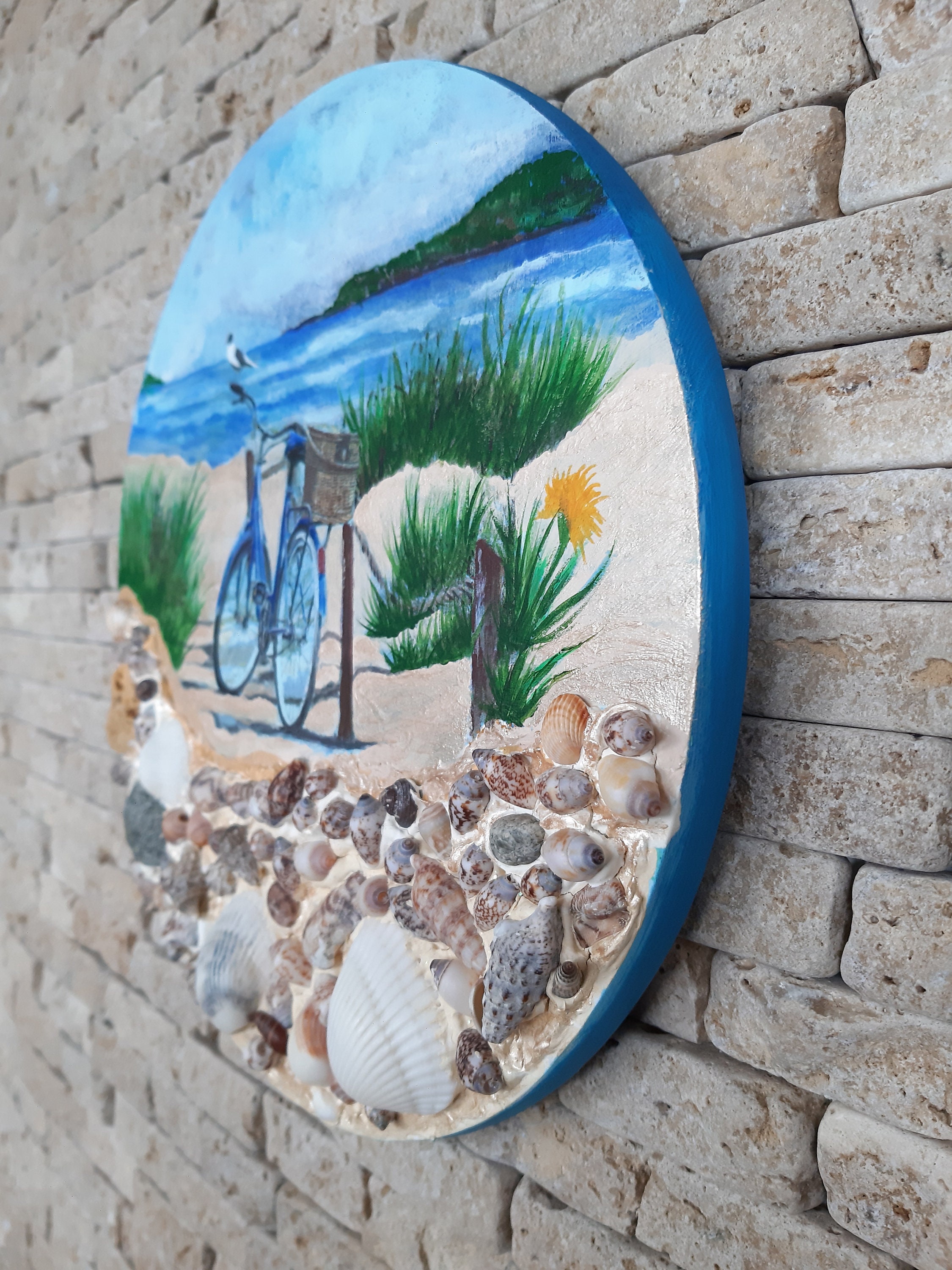 Summer Beach Decor. Hanging Wooden Wall Decor With a Nautical Theme ...