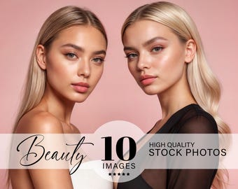 10 AI Stock Images  | Lip Filler Permanent Model | Beauty Stock Photos | Hair Extensions Photos | Makeup Fashion Model | Beauty Services