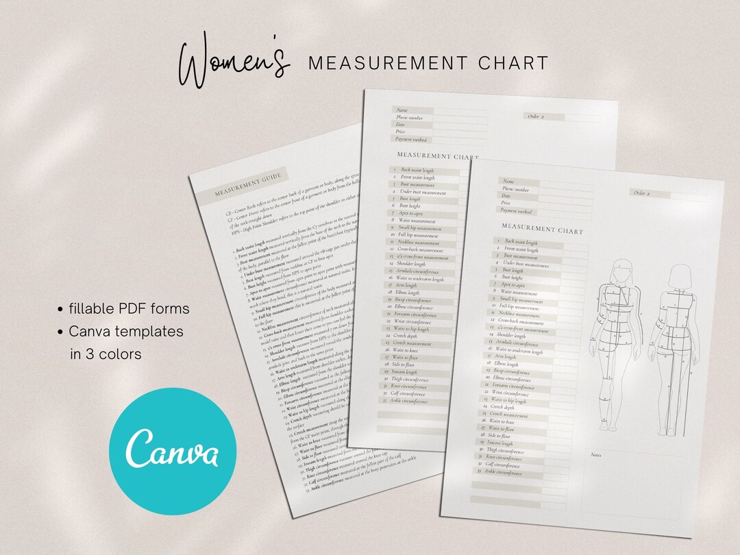 Body Measurement Chart Women Female Template Fashion Designer PDF body-measurement-chart-women-female-template-fashion-designer-pdf