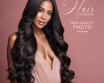 Hair Extensions Stock Image | Hair Extensions Model | Beauty Stock Photo | Hair Stock Photo Wig Model | Makeup Model AI Photo