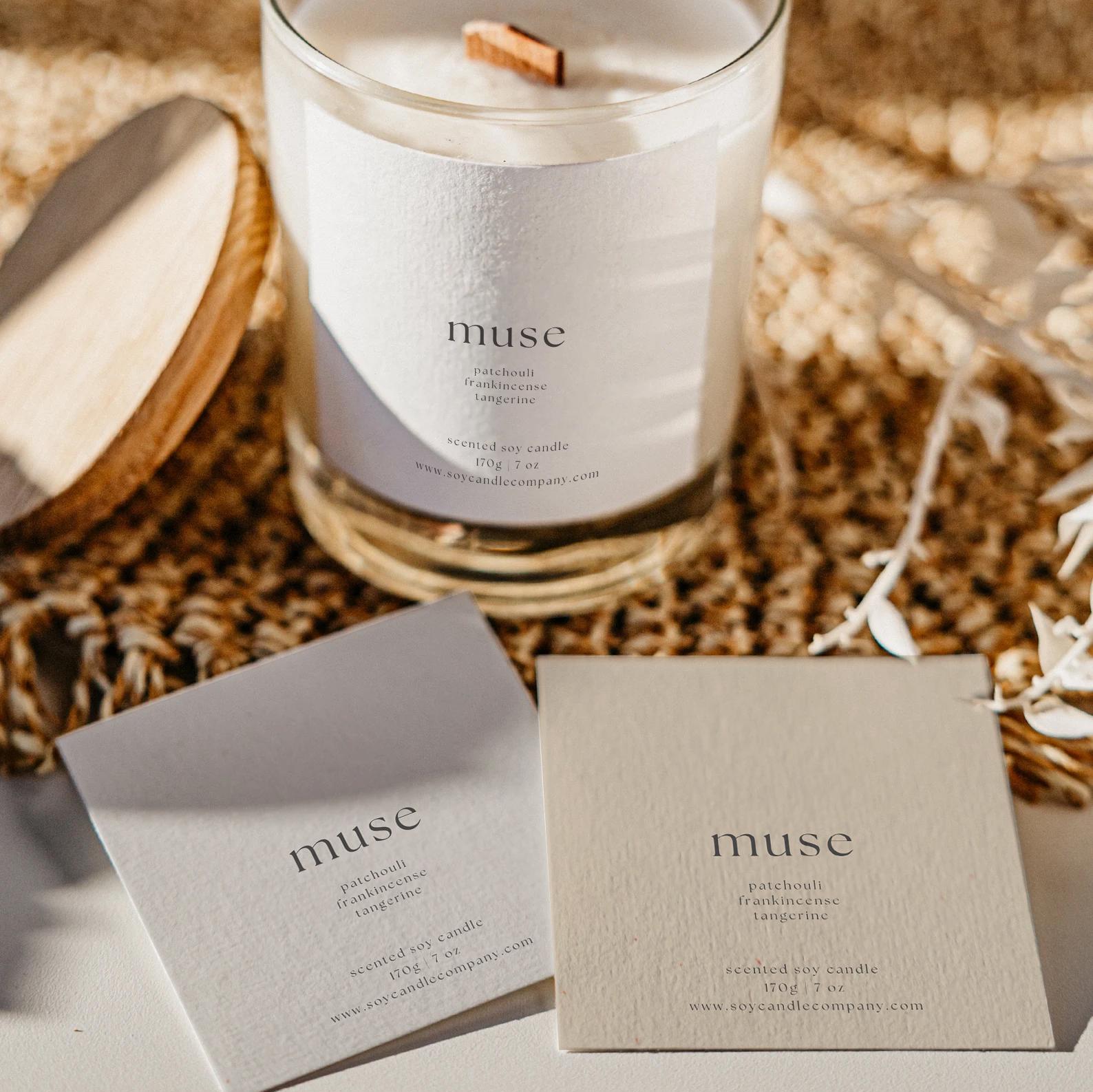 CANVA Candle Label Template, Minimalist Candle Label, Candle Packaging ...