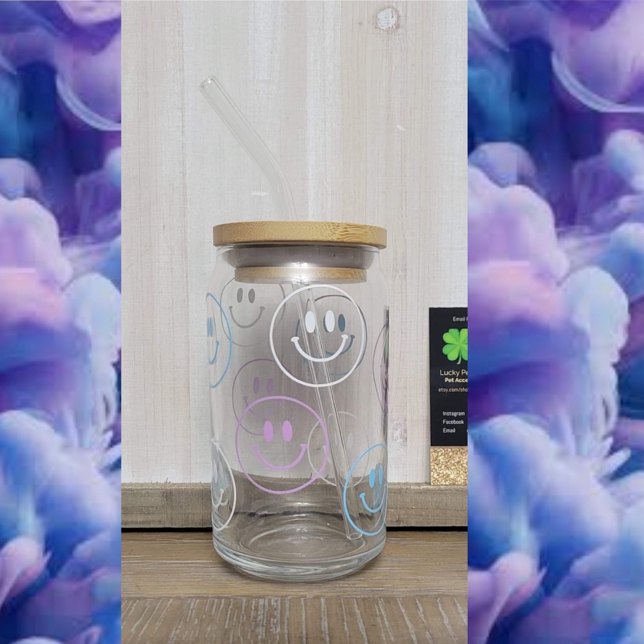 Smiley Face Glass Cup – Mindful Supply