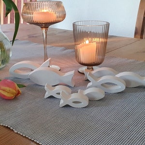 Set of 8 Ichthys/table decorations for baptism/communion/confirmation fish