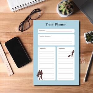 Travel Planner – Printable & Editable PDF | Trip Itinerary, Packing List, Budget Tracker - Travel Organizer | Instant Download