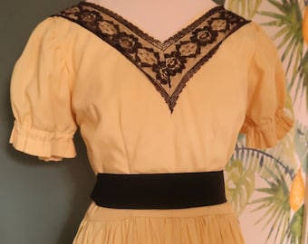 Vintage Western Dress 1940&#39;s / 1950&#39;s (swing / rock&#39;n&#39;roll/country) S-M, 36-38