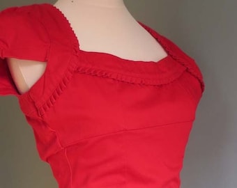 Vintage sexy red dress in style of 1950’s (XS-S/34-36/8) rockabilly / pin-up