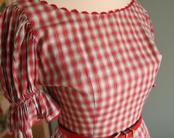 FREE SHIPPING! True Vintage Dress 1950&#39;s (XS-S, 34-36)