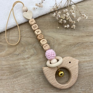 Pendant for baby seat I Maxi-Cosi pendant I stroller chain, personalized, many animals, many colors, handmade image 1