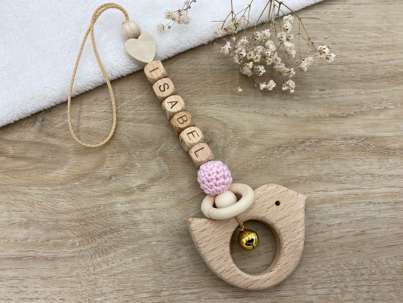 Pendant for baby seat I Maxi-Cosi pendant I stroller chain, personalized, many animals, many colors, handmade image 1