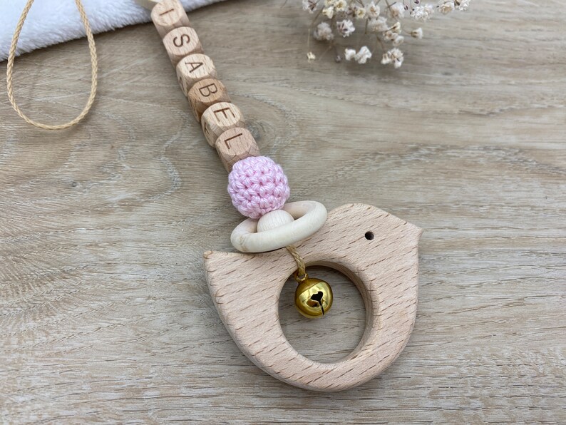 Pendant for baby seat I Maxi-Cosi pendant I stroller chain, personalized, many animals, many colors, handmade image 4