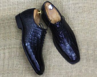 Shufang-shoes Mens PU Leather Shoes Crocodile Skin Texture Upper Lace Up Breathable Business Low Top Lined Oxfords Shufang-shoes Mens PU Leather Shoes Crocodile Skin Texture Upper Lace Up Breathable Business Low Top Lined Oxfords