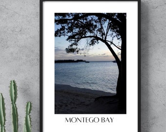 Montego Bay, Jamaica Print // Beach Prints // Ocean View Print // Printable Wall Art // Instant Download