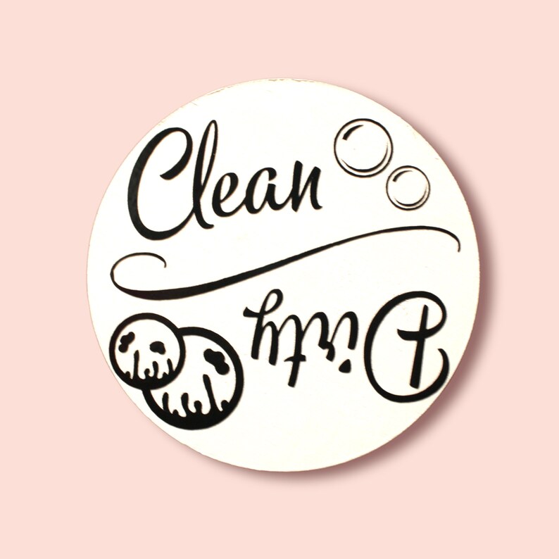 Dishwasher Clean or Dirty Indicator Sign Etsy
