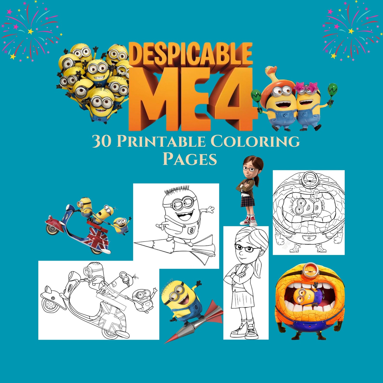 30 Despicable Me 4 Coloring Pages for Kids, Toddlers, Preschool ...