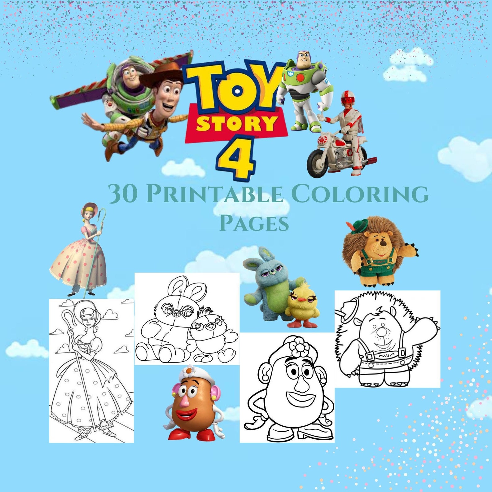 30 Toy Story 4 Coloring Pages for Kids, Toddlers, Preschool Toddlers ...