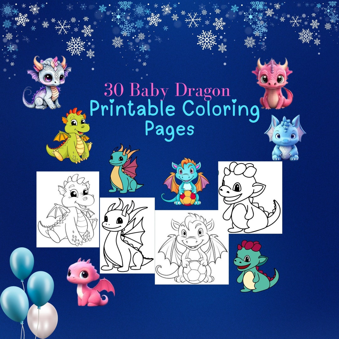 30 Baby Dragon Coloring Pages for Kids, Toddlers, Preschool Toddlers ...
