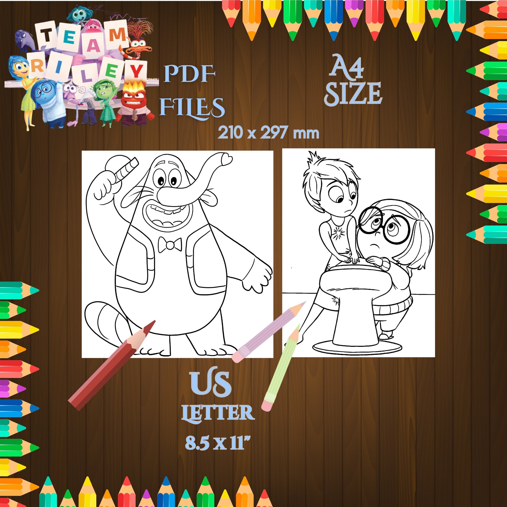 30 Inside Out 2 Coloring Pages for Kids, Toddlers, Preschool Toddlers
