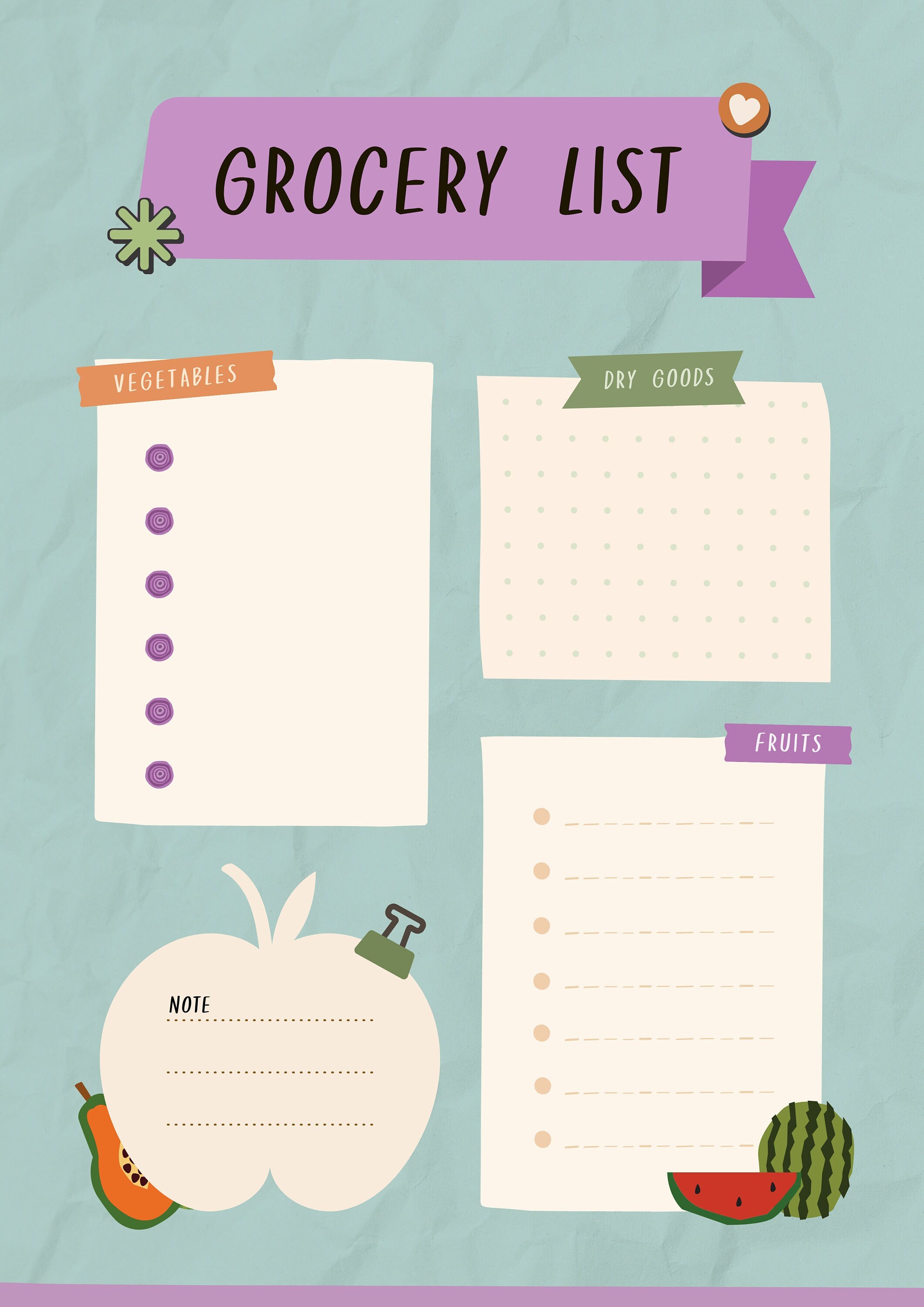 printable master grocery list kitchen pdf printable etsy