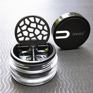 Contact lens case Lensbix Black Purist