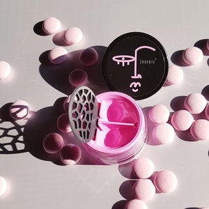 Kontaktlinsenbehälter Lensbix Faceline rosa