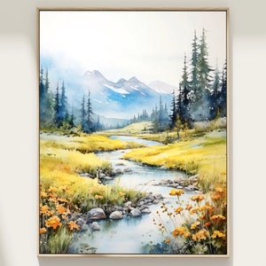 Parc national du Mont Rainier Washington voyage impression cadeau randonnée art mural décoration d'intérieur affiche grande art mural