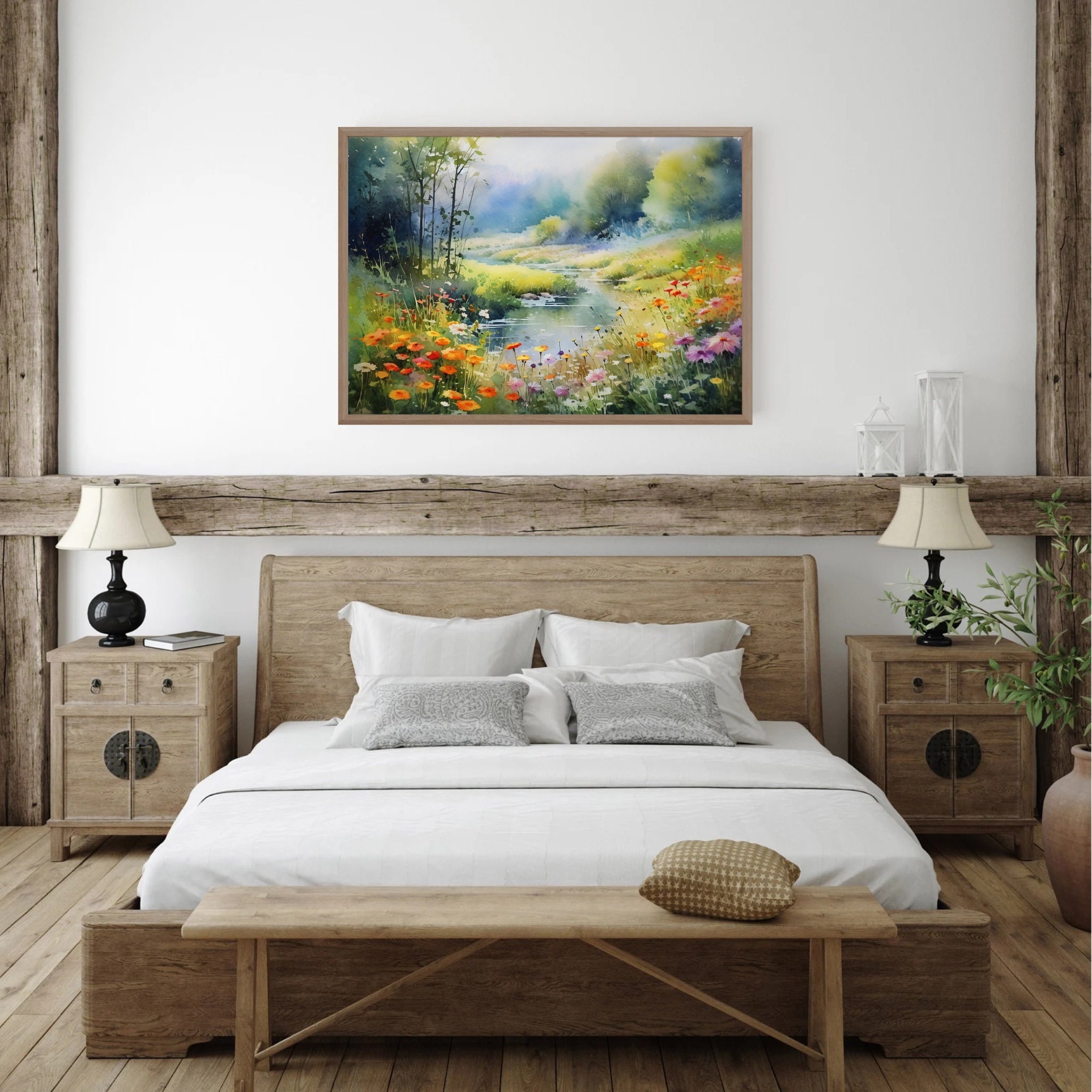 Watercolor Landscape Painting Art Print - Etsy
