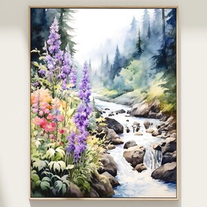 Parc national du Mont Rainier Washington voyage impression cadeau randonnée art mural décoration d'intérieur affiche grande art mural