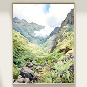 Haleakala National Park Watercolor Art Print, National Park USA, Home decor gift, Travel gift, Haleakala Hawaii national park, Haleakala art