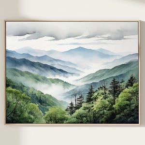Great Smoky Mountains National Park Kunst Pint, Smoky Mountains Poster, Aquarell Kunst, Reisegeschenke, Reiseplakat