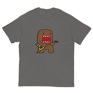 Domo Kun Guitar Face T-Shirt, Monster Eyes mouth shirt, Trendy Cartoon graphic, AWESOME GIFT, Domo Japan