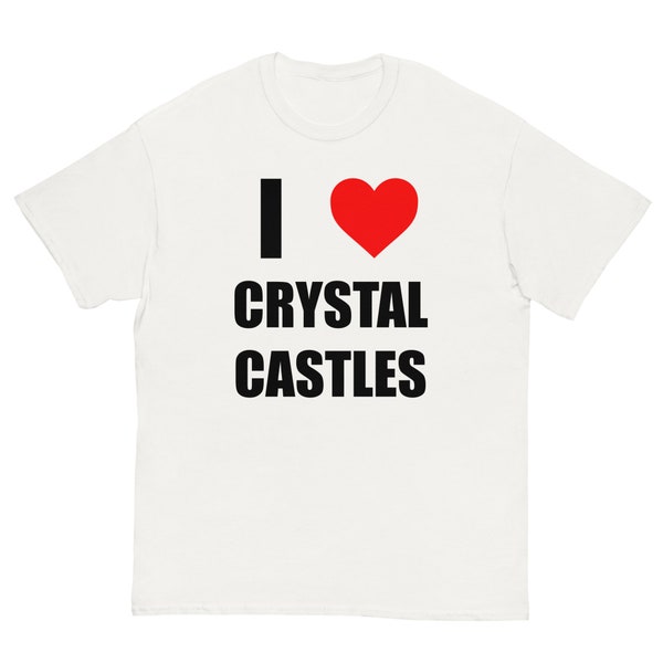 I Heart Crystal Castles T-Shirt, I love Crystal Castles Graphic Tee, Crystal Castles Fan Merch, Great Gift for Concerts